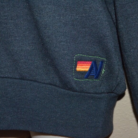 $175 Sz S Aviator Nation Charcoal Gray Lightening Bolt Sweatshirt - Picture 5 of 7